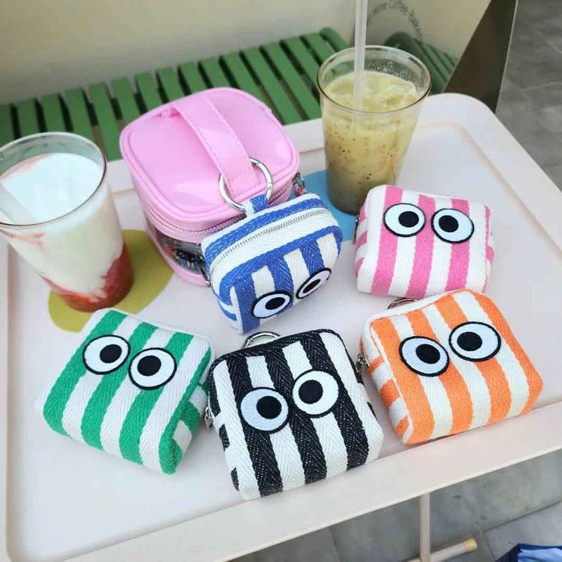 Korean Style Cute Golf Bag Summer Stripe Big Eyes Golf Waist Bag Large Capacity - Image 4
