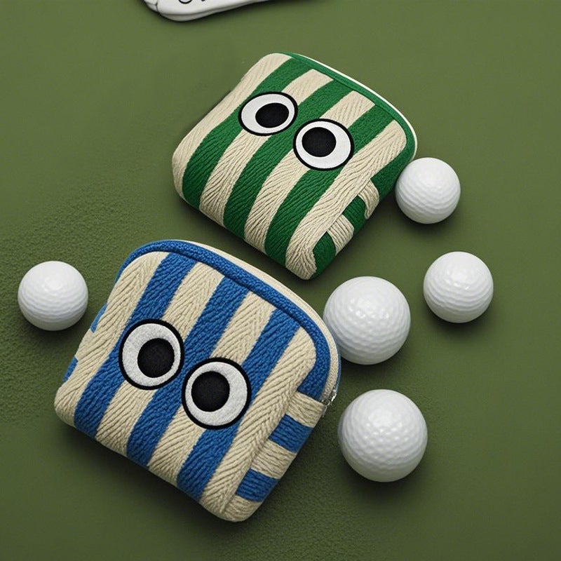 Korean Style Cute Golf Bag Summer Stripe Big Eyes Golf Waist Bag Large Capacity - Image 3