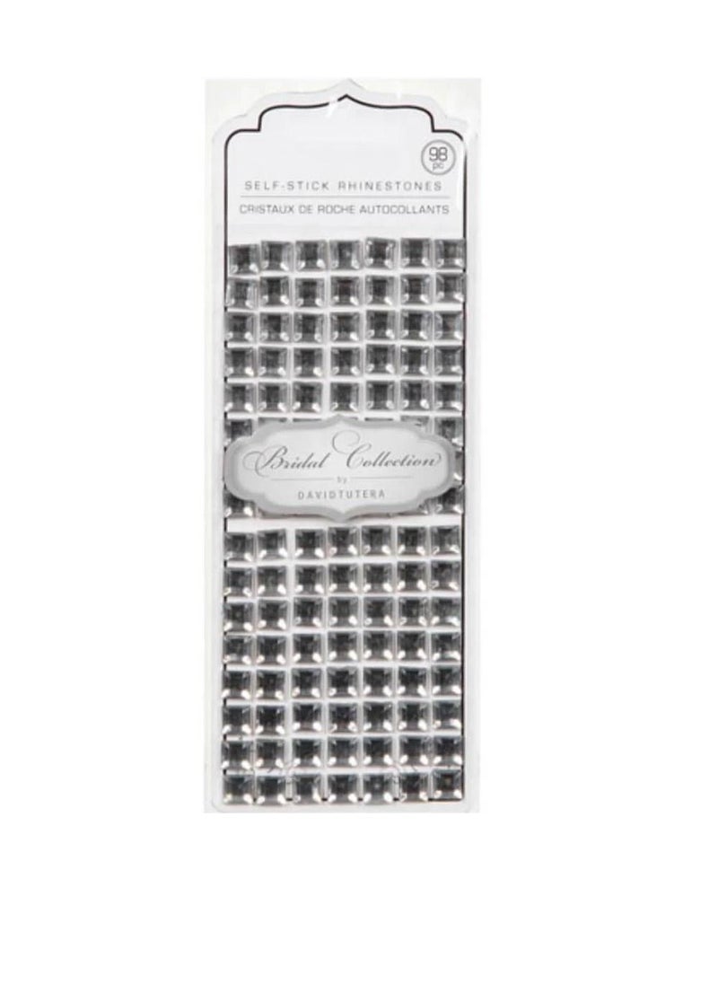 David Tutera - David Tutera Rhinestones Adhesive Square 8mm - Image 1