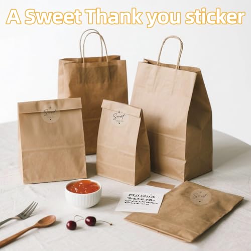 starboling 240Pcs Sweet Thank You Sticker,2Inch Clear Black Envelope Seals,Self-Adhesive Labels for Wedding,Baby Shower,Birthday,Gift Wrapping - Image 4