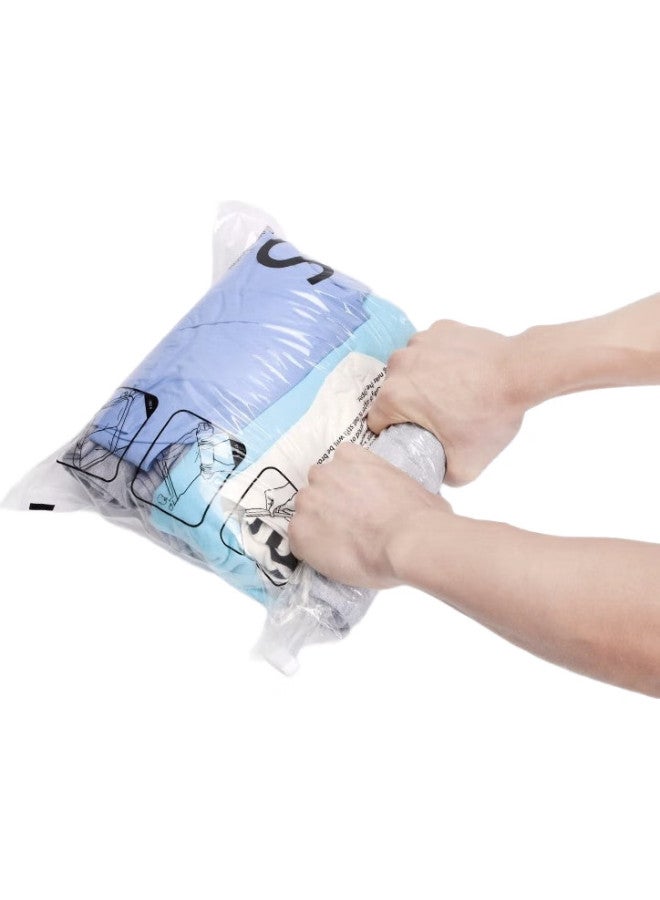 Pack All Hand-Rolled Compression Bags, Travel Clothing Storage Bags, 6-Silke Hand-Rolled Vacuum Storage Compression Bags, 6-Pack - Image 2