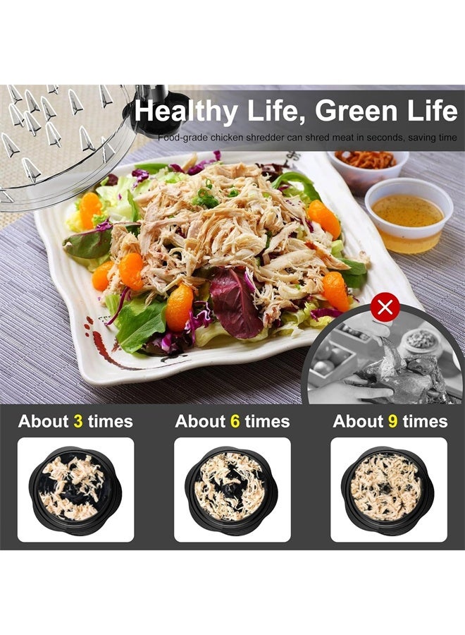 HOMESTAR Large Chicken Grinder for Chicken Breast Grinder with Brush and Fork, Visible Meat Grinder Machine, Strong Anti-Slip Strip, Ergonomic Handle, Black - Image 2