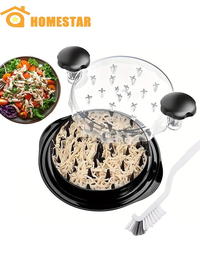 HOMESTAR Large Chicken Grinder for Chicken Breast Grinder with Brush and Fork, Visible Meat Grinder Machine, Strong Anti-Slip Strip, Ergonomic Handle, Black - Image 1