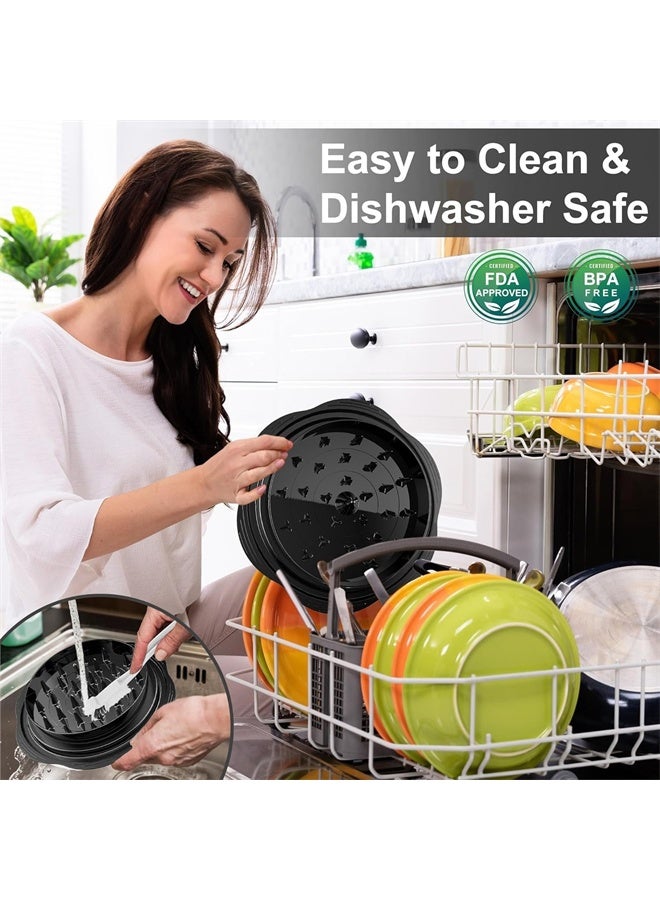 HOMESTAR Large Chicken Grinder for Chicken Breast Grinder with Brush and Fork, Visible Meat Grinder Machine, Strong Anti-Slip Strip, Ergonomic Handle, Black - Image 3