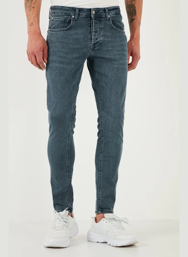 Buratti  Buratti Stretch Cotton Slim Fit Normal Waist Skinny Leg Jeans Men's JEANS 1124S73NAPOLI for Men | Best Price UAE