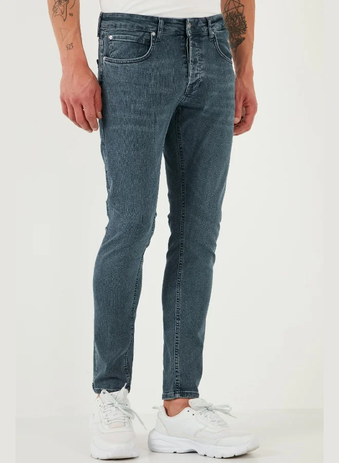 Buratti  Buratti Stretch Cotton Slim Fit Normal Waist Skinny Leg Jeans Men's JEANS 1124S73NAPOLI for Men | Best Price UAE