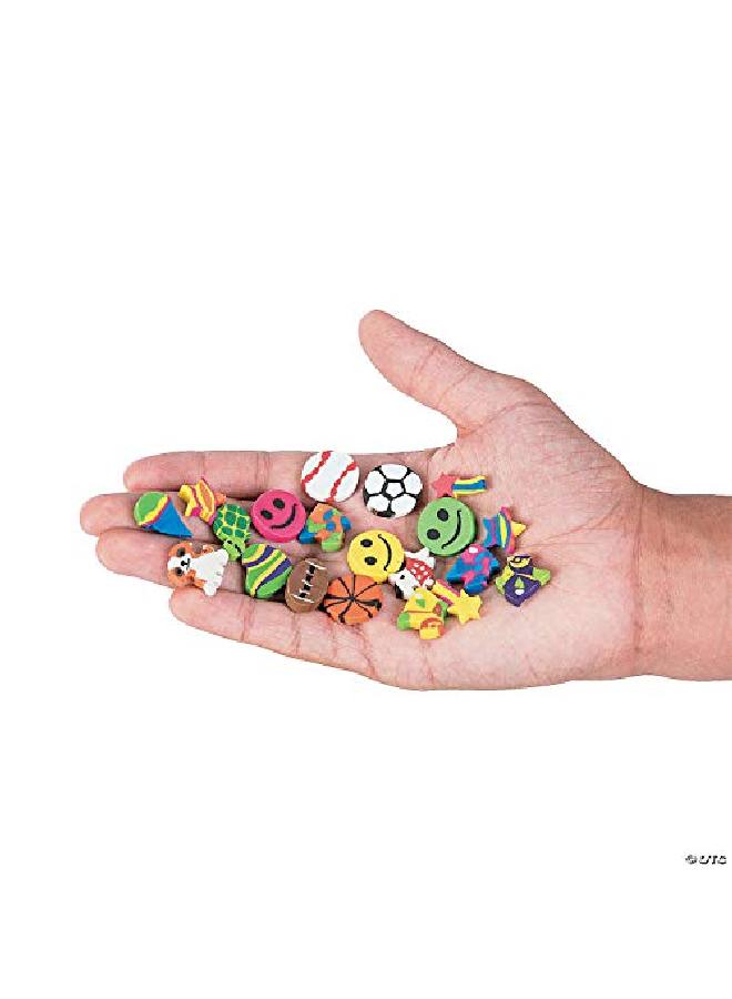 Fun Express Bulk Mini Eraser Assortment 500 Pack Classroom Giveaways Party Favors - Image 2