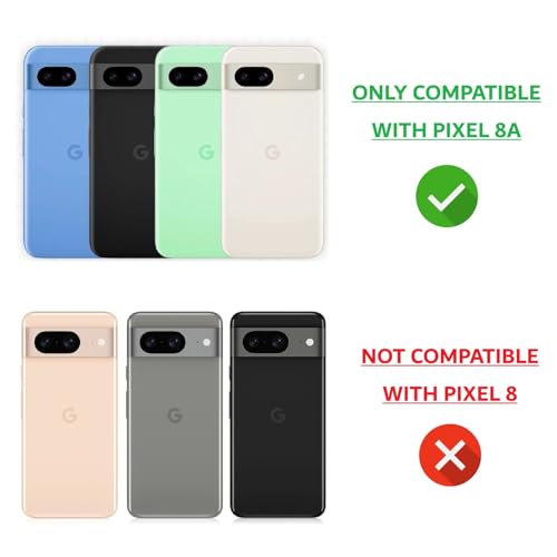 RIGGEAR Shockproof Sleek Hybrid Armor Back Cover Case Compatible with Google Pixel 8a (Smoke Black Matte PC + Black TPU Bumper) - Image 2