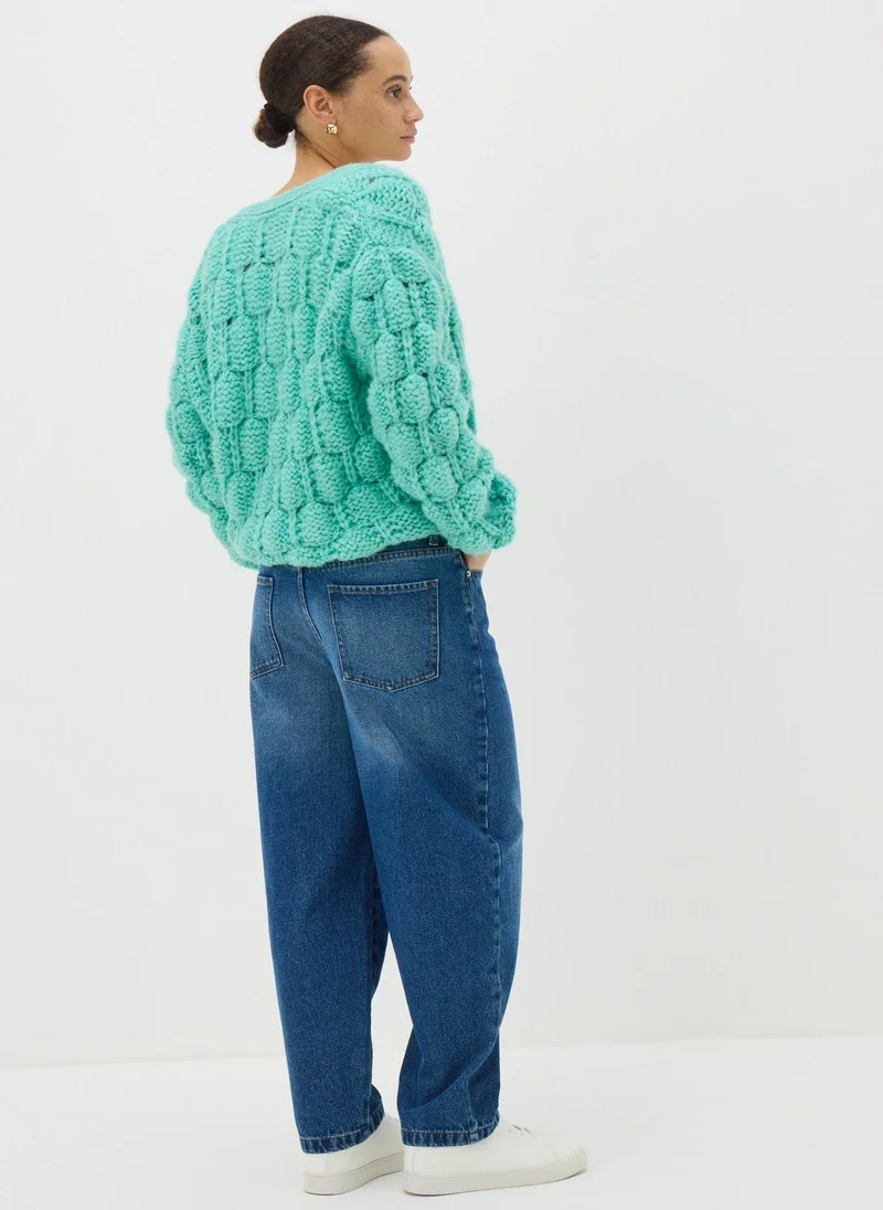 Matalan Midwash Barrel Leg Jeans