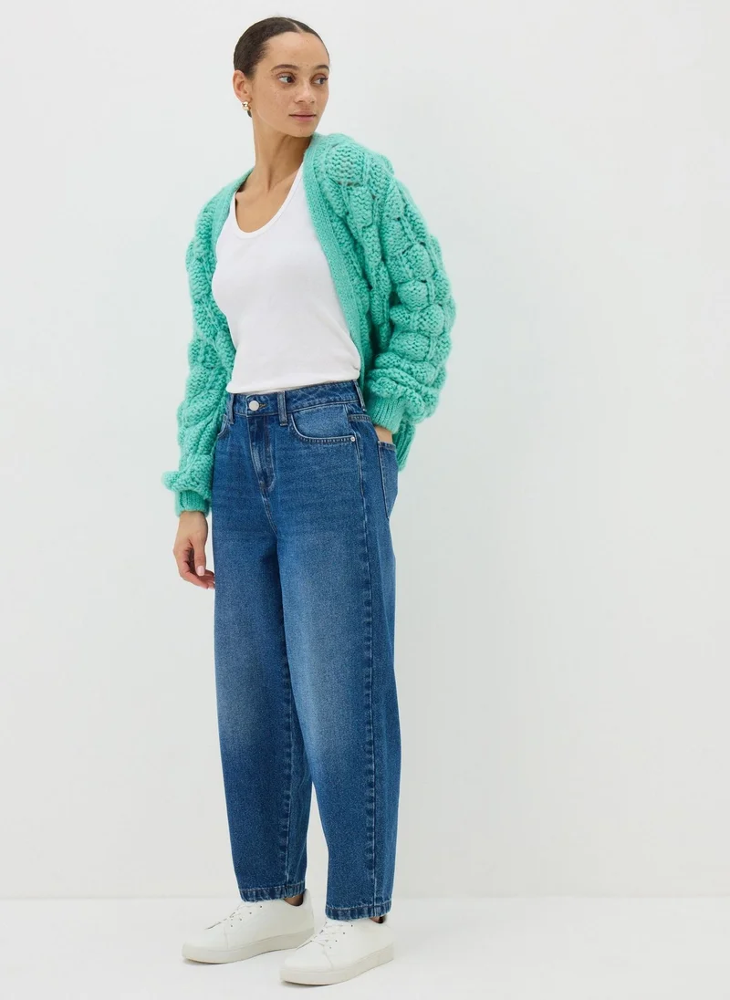 Matalan Midwash Barrel Leg Jeans