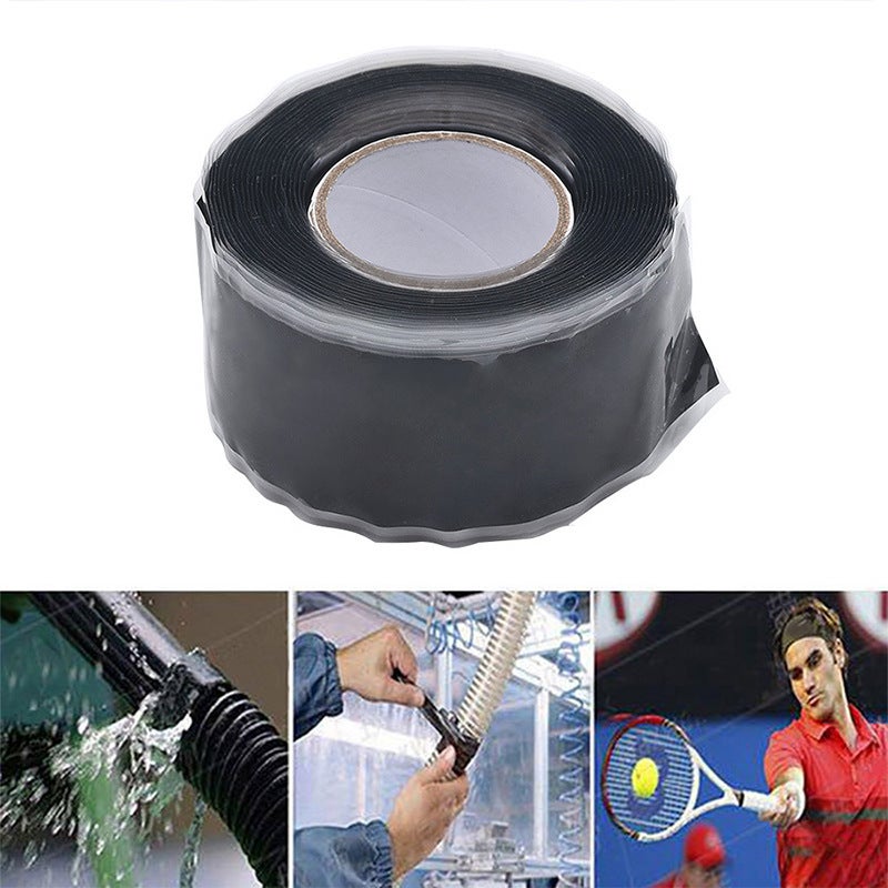 Waterproof Silicone Performance Repair Tape Self-Adhesive Strong Black Adhesive Tape Self-Melting Line Tape - Image 4