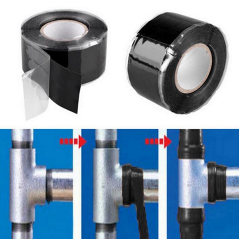 Waterproof Silicone Performance Repair Tape Self-Adhesive Strong Black Adhesive Tape Self-Melting Line Tape - Image 5