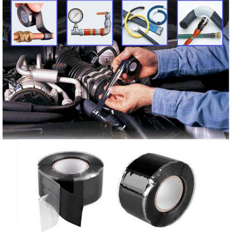 Waterproof Silicone Performance Repair Tape Self-Adhesive Strong Black Adhesive Tape Self-Melting Line Tape - Image 3