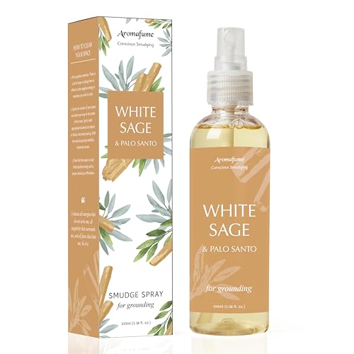 Aromafume White Sage & Palo Santo Smudge Spray by Aromafume | 100ml/3.3 oz | Cleansing Negative Energy & Protection | Non-Toxic | Spiritual Cleansing & Smokeless Smudging - Image 1