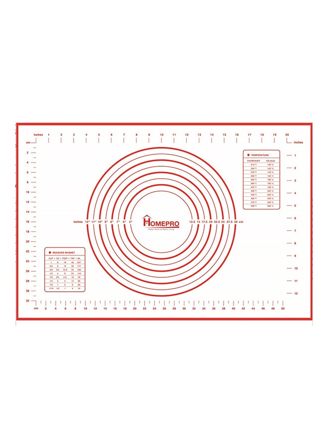 Home Pro Silicon Baking Mat Silicon 140G 40X60Cm Multicolor 