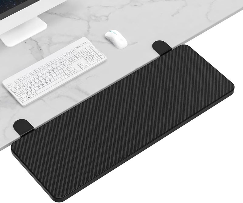 WITPOCE OUGIC Ergonomic Desk Extension Tray, 21.65 x 9.5 Inch Desk Extension Tray, Punch-Free Clamp, Foldable Keyboard Drawer Tray, Computer Wrist Rest Support, Elbow Support for - Image 1