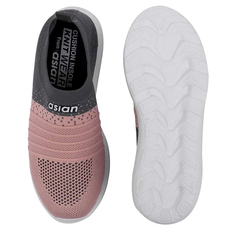 أسيان Pink Slip-On Sports Shoes for Women