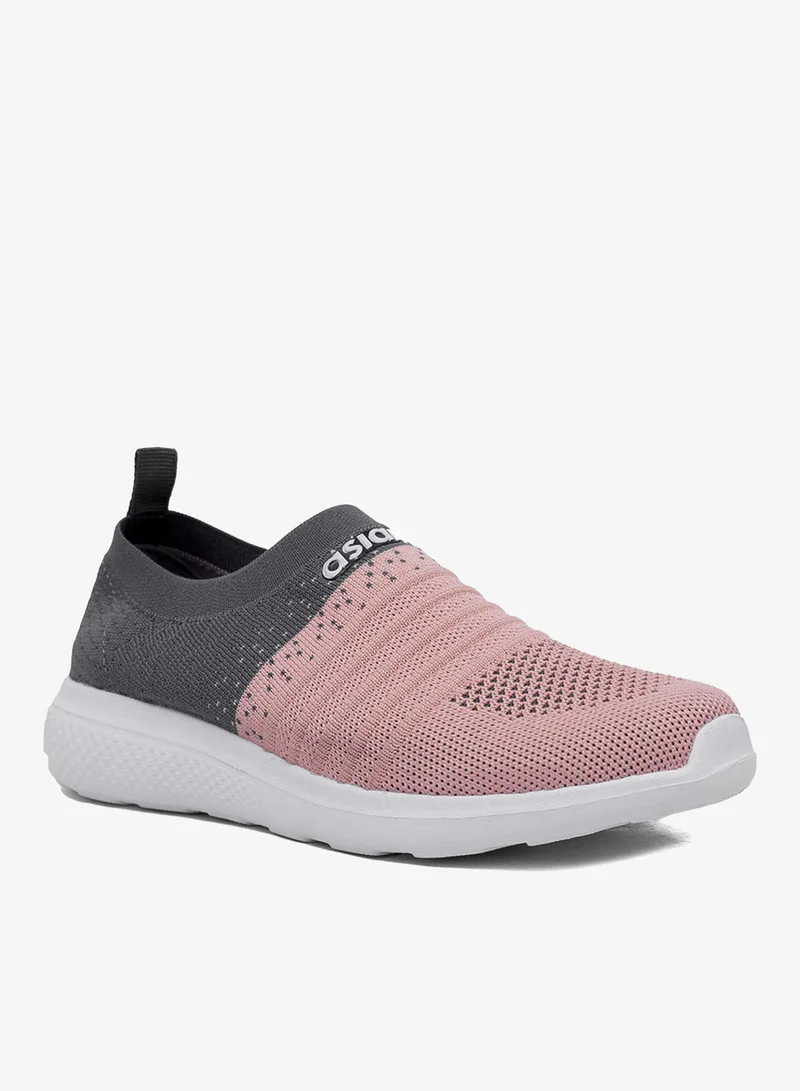 Asian Pink Slip-On Sports Shoes for Women