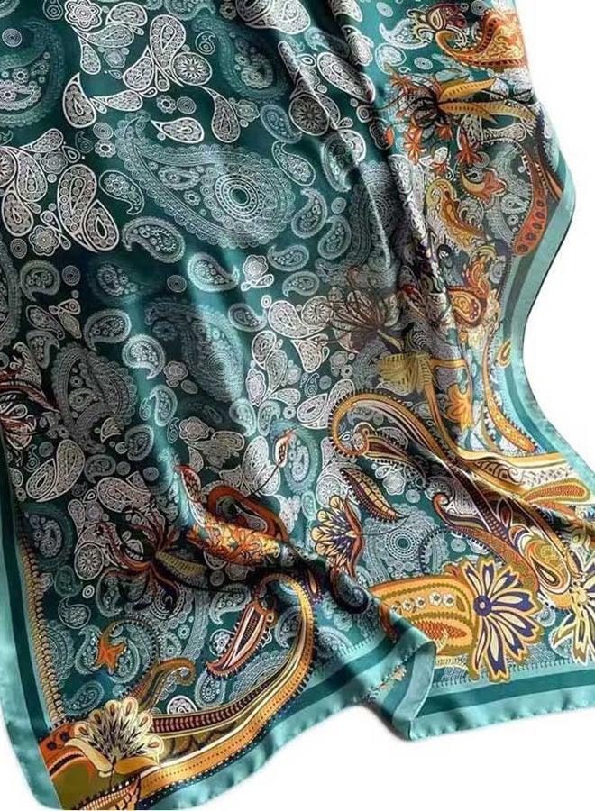Acotavie Scarfs for Women Dressy Fashion Scarves Long Floral Pattern Scarf Lightweight Sunscreen Shawls, C043, 70.86 inches x 35 inches - Image 2