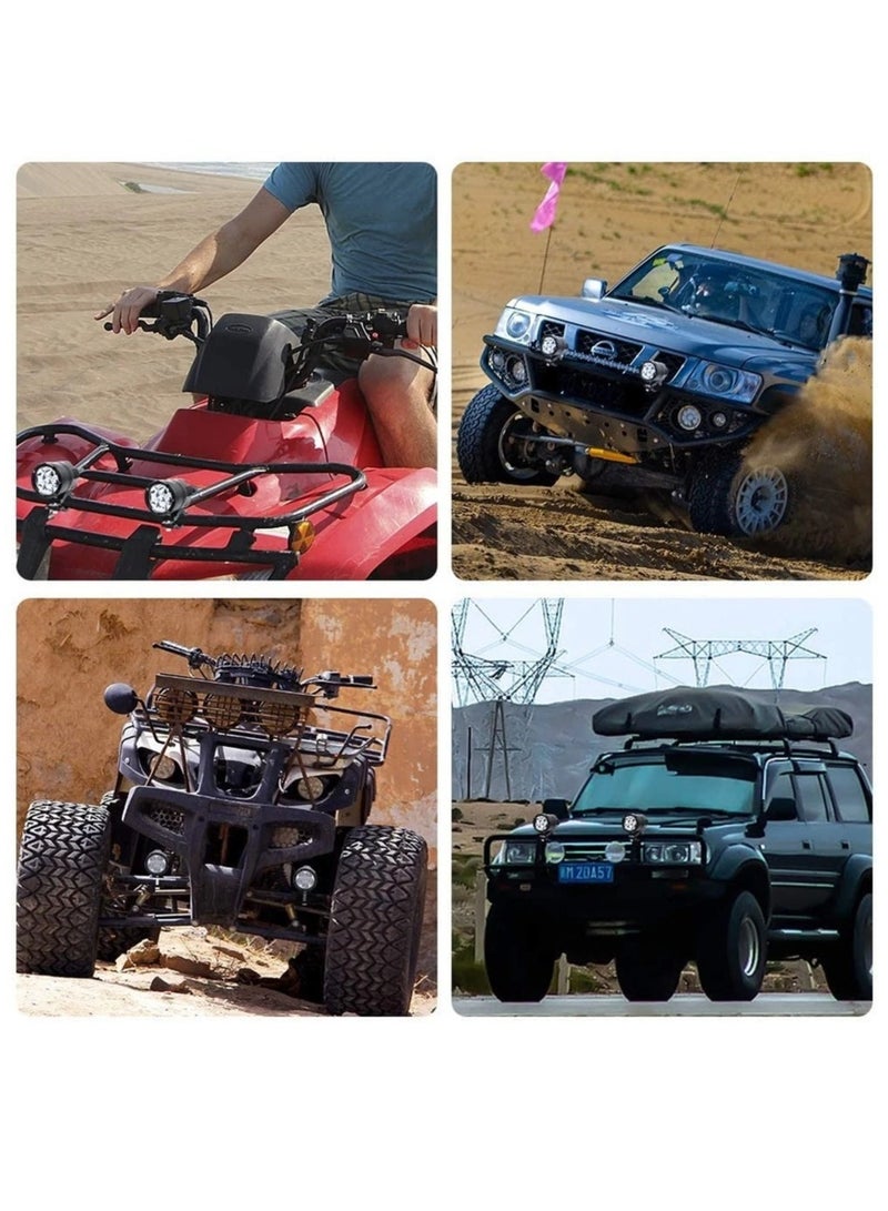 Loquat Motorcycle Spotlight LED Headlights Yellow White 3000k 6000K Auxiliary Faro LED Moto Assemblies Lamp 12V Driving Fog Light 2Pcs With on - Image 5