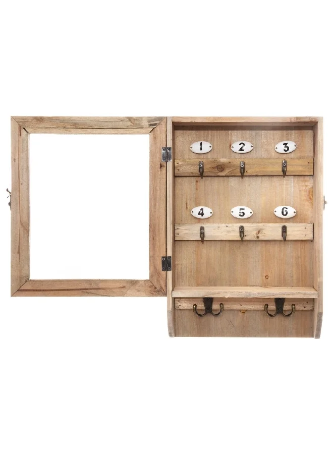 atmosphera Ornella Wooden Decorative Key Box Brown and Beige 27 x 38 cm 167027