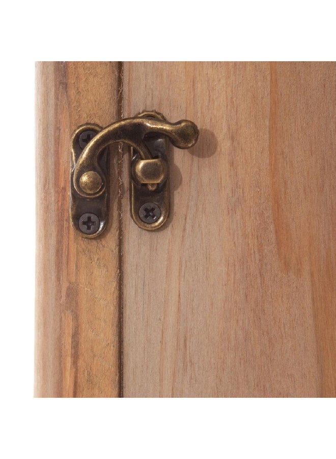 atmosphera Ornella Wooden Decorative Key Box Brown and Beige 27 x 38 cm 167027  - Image 4
