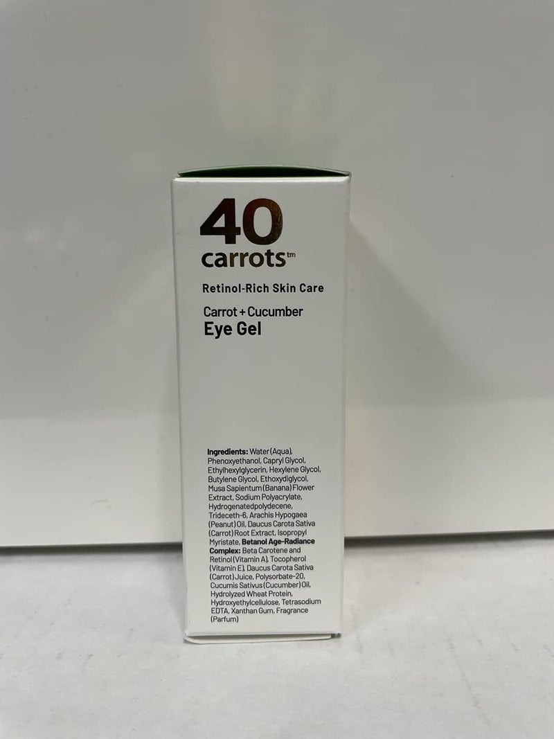 40 Carrots Carrot & Cucumber Eye Gel with Retinol for All Skin Types - Smooths Fine Lines & Reduces Wrinkles, Crow's Feet, Dark Circles, Under Eye Bags | Paraben Free (0.5 fl oz) - Image 5