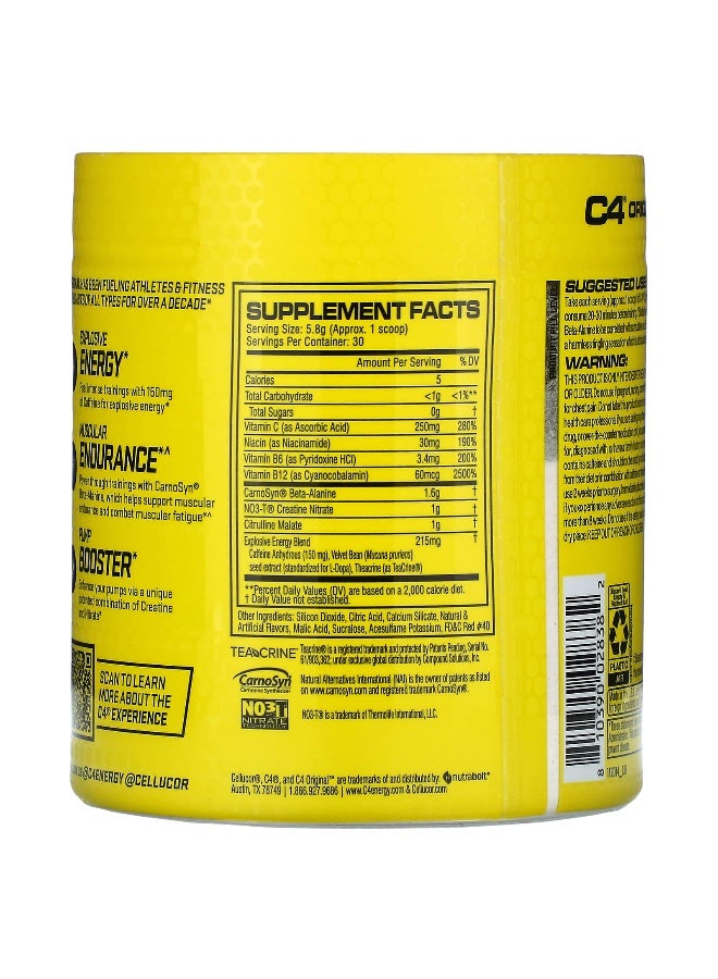 C4  Cellucor C4 / سيلوكور، C4 الأصلي، قبل التمرين، ليمون الكرز، 6.1 أونصة (174 غ)  - Image 2
