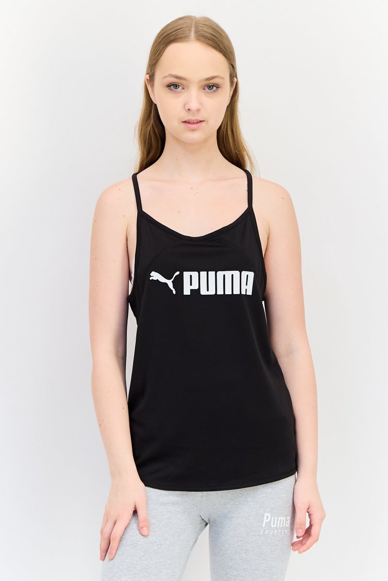 PUMA تي شيرت تدريب بلا أكمام للنساء، أسود - Image 1