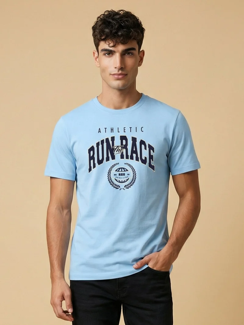 نوبيرو Nobero Regular Fit Printed T-shirt for Men