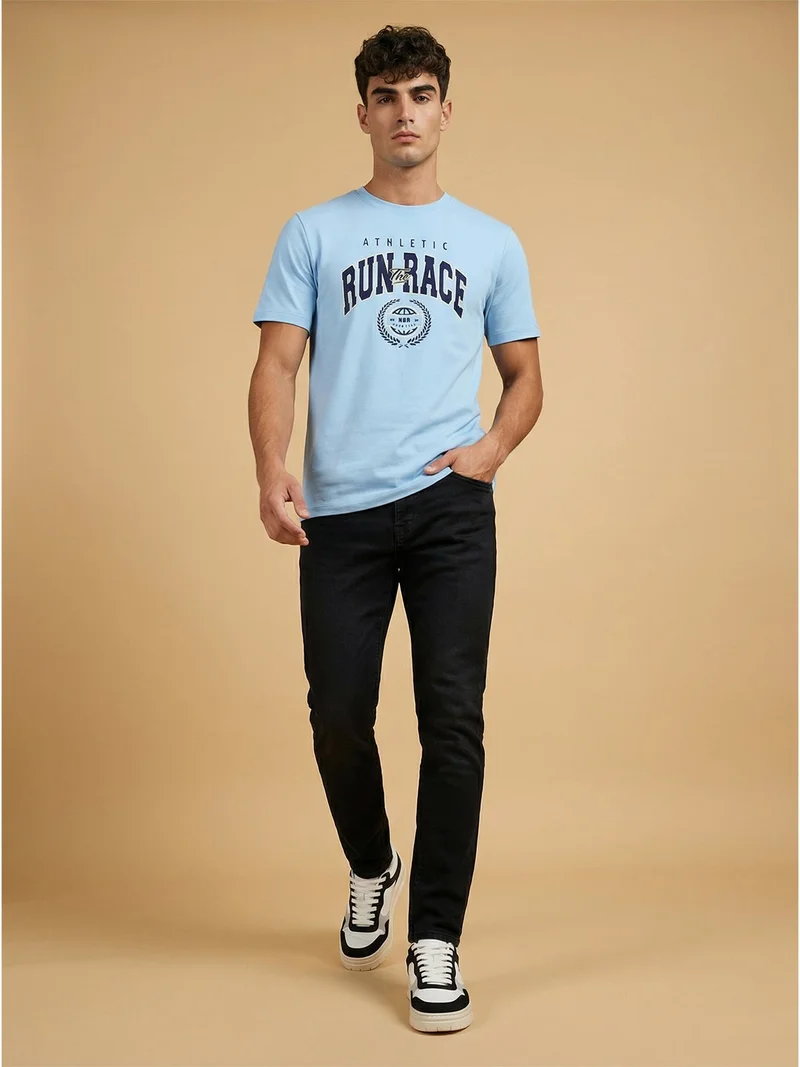 نوبيرو Nobero Regular Fit Printed T-shirt for Men