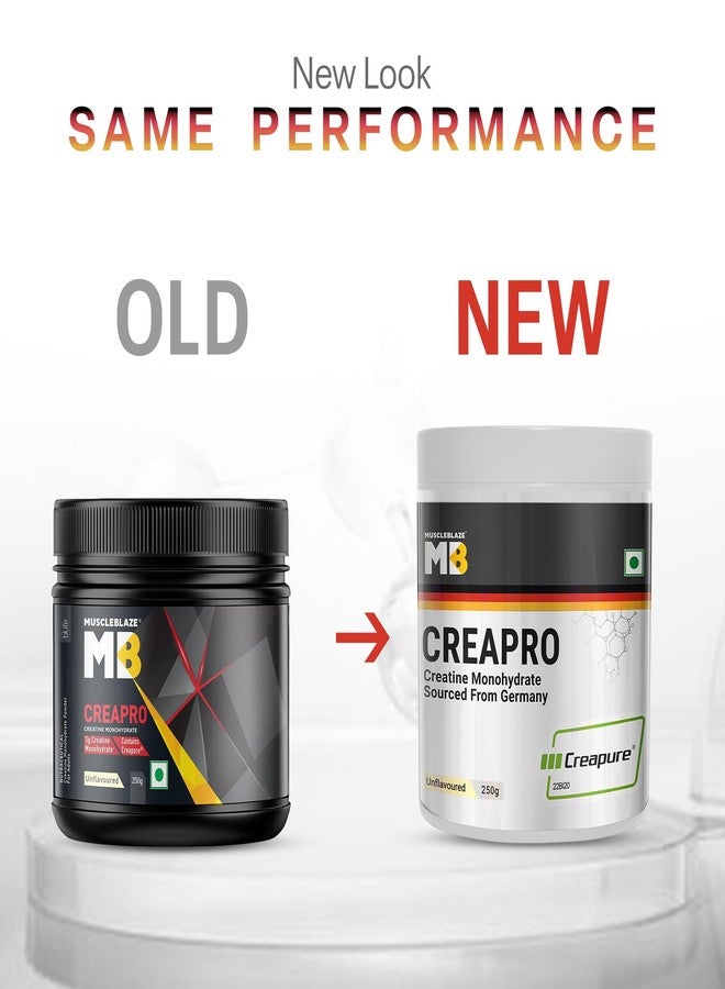 مسل بلايز مسحوق كرياتين مونوهيدرات MuscleBlaze CreaPRO مع Creapure، بدون نكهة (83 حصة، 250 غرام) - Image 2