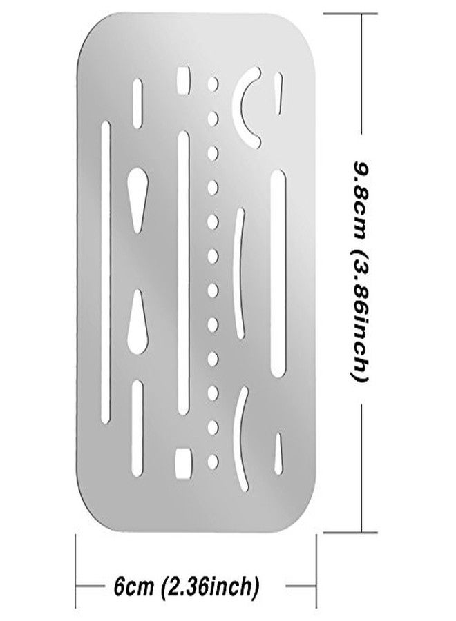 Hotop 3 Pieces Eraser Shield Eraser Template Drafting Metal Erasing Shield Stainless Steel for Drawing Drafting Tool Artists - Image 2