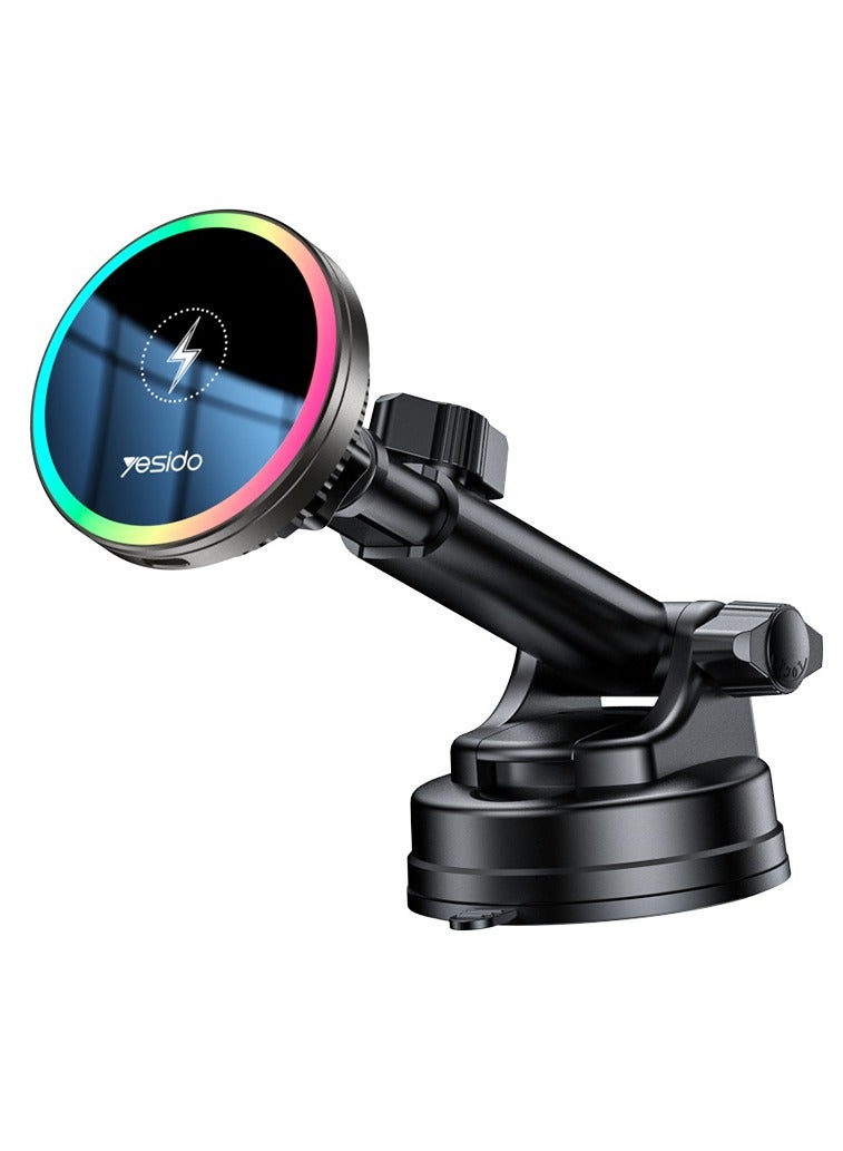 Yesido C315 Car Wireless Charger Set Suction Cup 15W Fast Charging Stand - Image 1