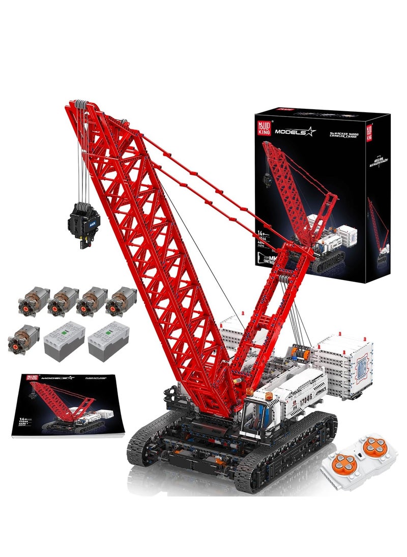 mould king 17046 Crawer Crane LR16000 Building Block Kits, MOC Mobile Crane Heavy-Duty Cranes Model Sets to Build, APP Control Large Engineering Vehicles, Collectible Set for Adults (4494+ Pieces)  - Image 1