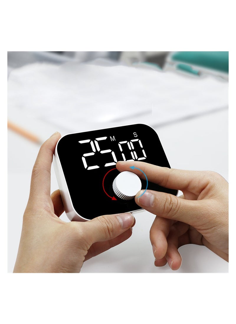 SYOSI Digital Kitchen Timer, Magnetic Countdown Count Up Timer with Large LED Display, Stopwatch Timer Volume Adjustable Kitchen Timers for  Baking Cooking BBQ Gym Exam Meeting Personal Care  - Image 2