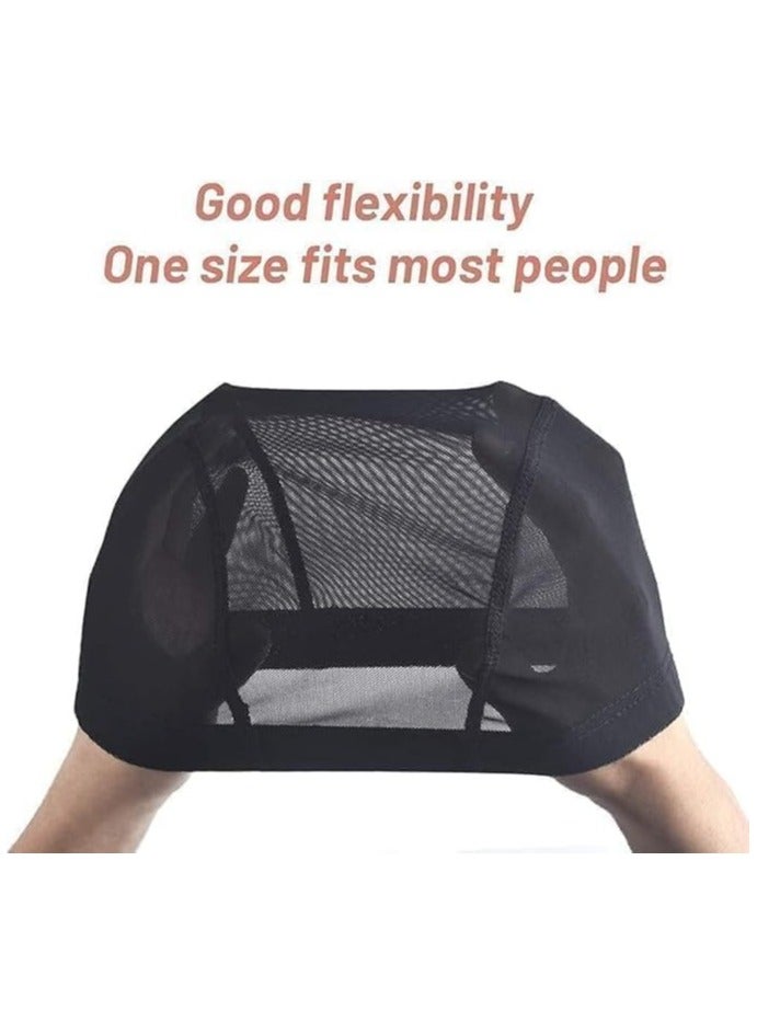 Estelle Wig Caps, 2 Pack Mesh Dome Cap for Wig Making  with Wide Elastic Band - Image 5