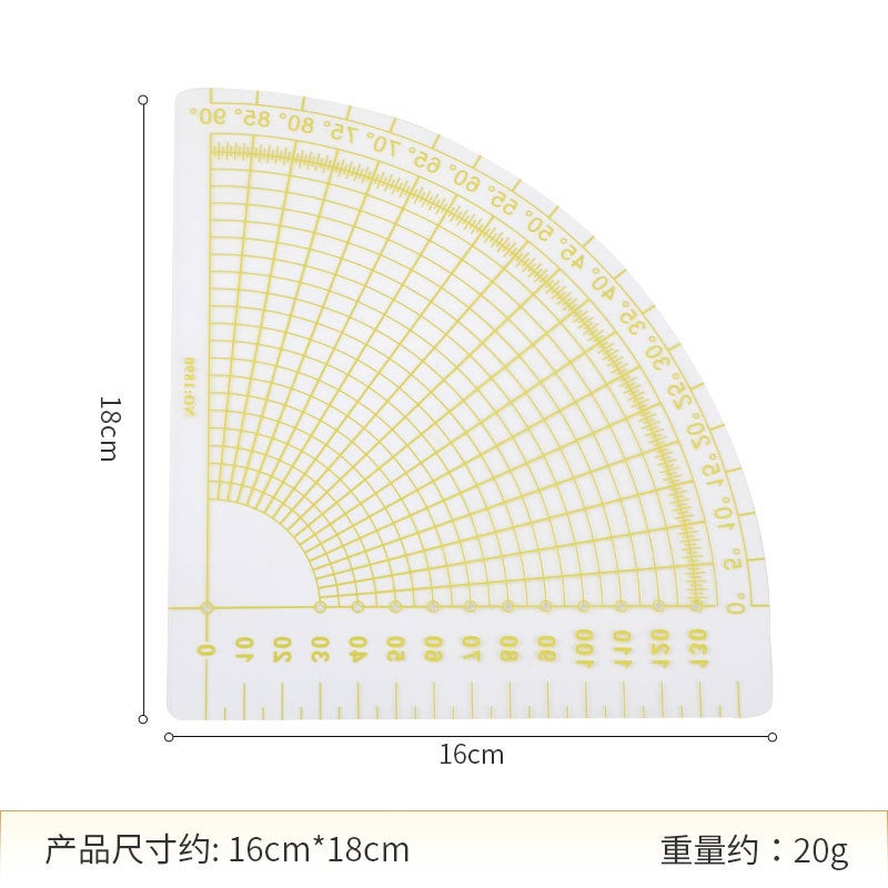 Acrylic Shaped Sewing Patchwork Ruler Cutting Ruler Two-Color Long Square Ruler Hollow Ruler Pvc Template - Image 1