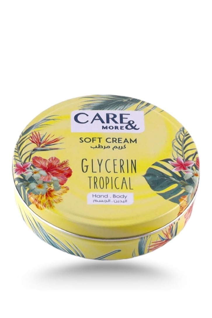 Care & More Soft Cream Glycerin Tropical For Hand & Body 75ml - Image 1