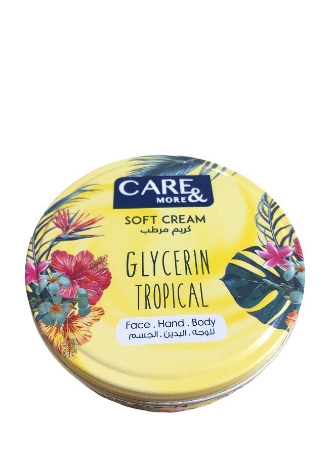 Care & More - Soft Cream Glycerin Tropical For Hand & Body 75ml - Image 1