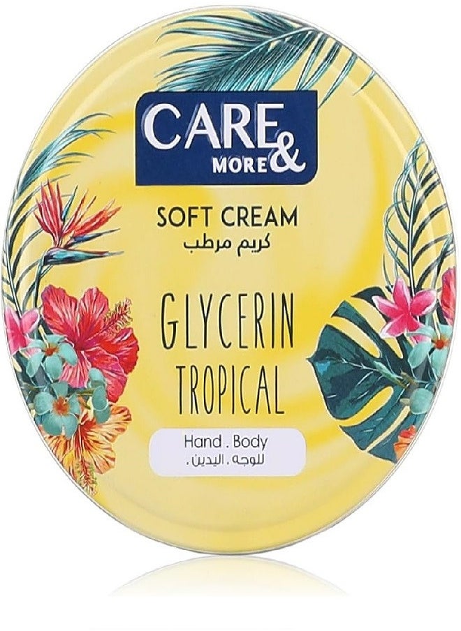 Care & More - Soft Cream Glycerin Tropical For Hand & Body 75ml - Image 1
