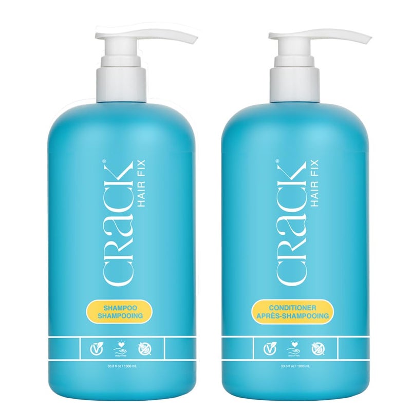 CRACK HAIR FIX  Crack Clean  Soaper Shampoo  In Treatment Conditioner 338 Oz Pump Included