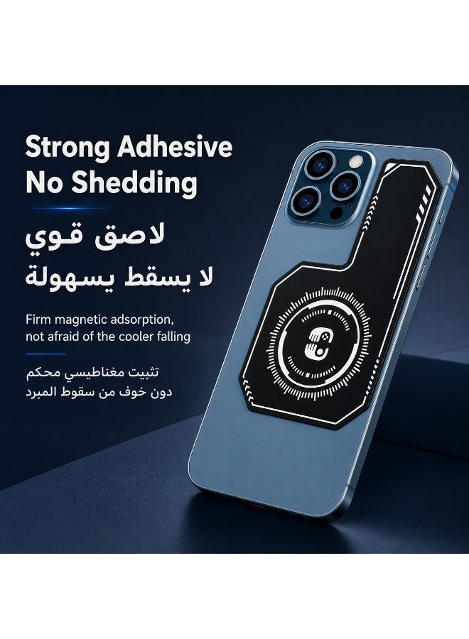 SIGood Phone Cooling Plate Heat Sink Pad Thermal Expansion Sheet for Game Cooler Compatible with Mobile Phone Magnetic Back Clip Radiators Black for Daily Use Gaming Accessories - Image 3