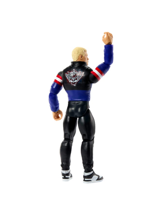 WWE Mattel WWE Cody Rhodes Action Figure, Main Event Series #165, 6-inch Collectible Superstar with 14 Articulation Points & Life-Like Look ​ - Image 5