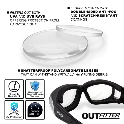 Global Vision OUTFITTER - Photochromic Light Adjusting Lenses- Motorcycle Sunglasses - FREE Rubber EAR LOCKS - Image 3