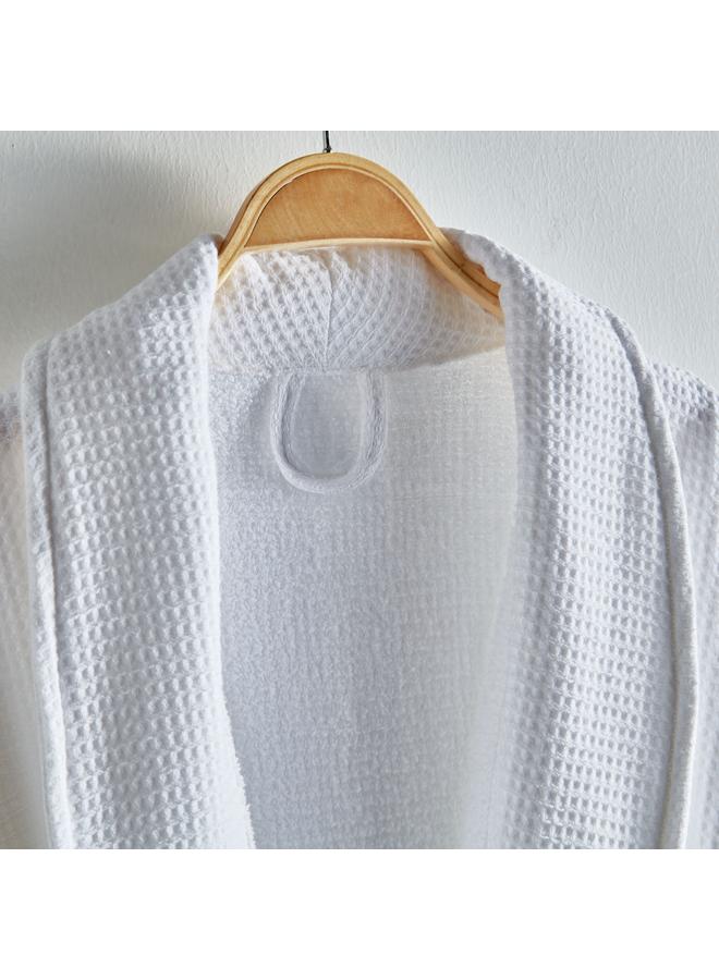 LUXE Waffle Terry Cotton Bathrobe Large - Image 3