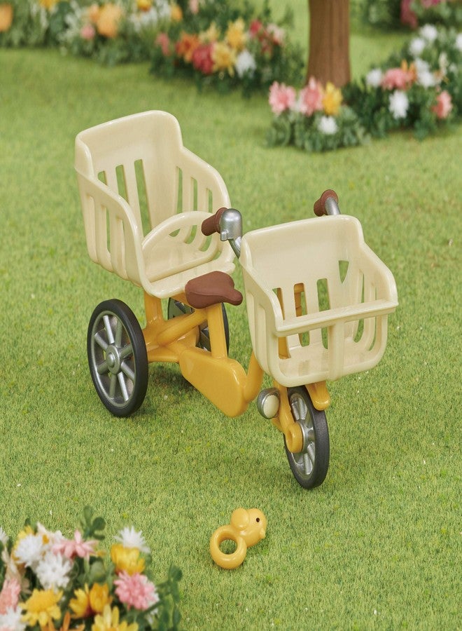 Epoch Sylvanian Families furniture three people riding bicycle - Image 3