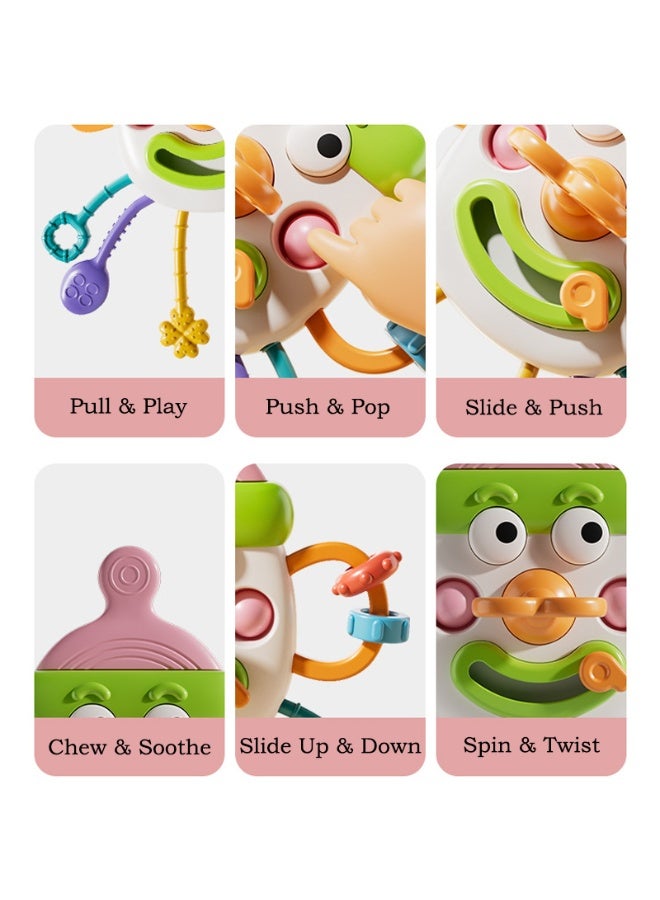 DB Innov. Montessori Baby Sensory Toy, Infant 6-12 Months Teething Toy, Early Development Tactile Visual Color Perception Rattle Toy for Infants - Image 4