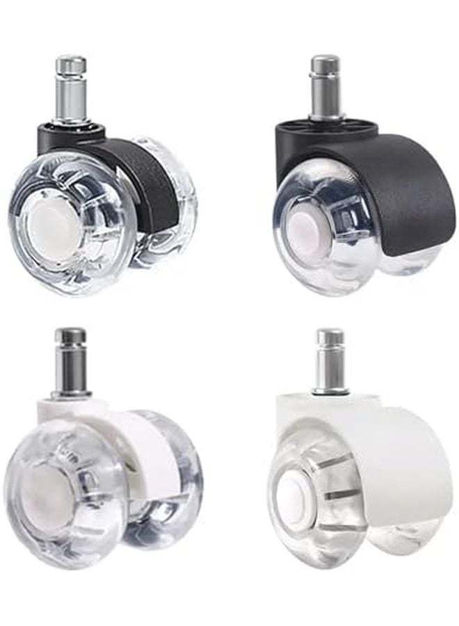 Black Dust Plate Office Chair Caster Mute Rubber Rollers Wheel Furniture Pulley - Image 3