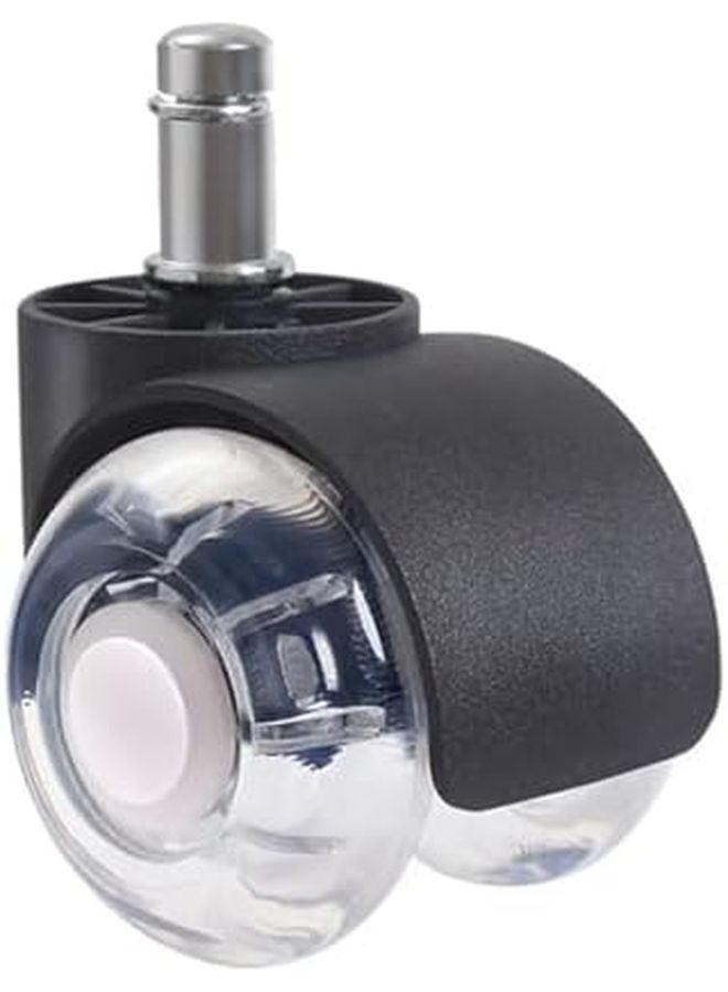 Black Dust Plate Office Chair Caster Mute Rubber Rollers Wheel Furniture Pulley - Image 1